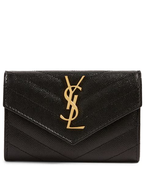 ysl black wallet women|YSL monogram wallet price.